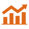 graph with rising bars representing growth and progress in financial metrics displaying an upward trend for 18 year growth analysis