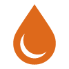 orange drop shape representing liquid with ten hydration tips